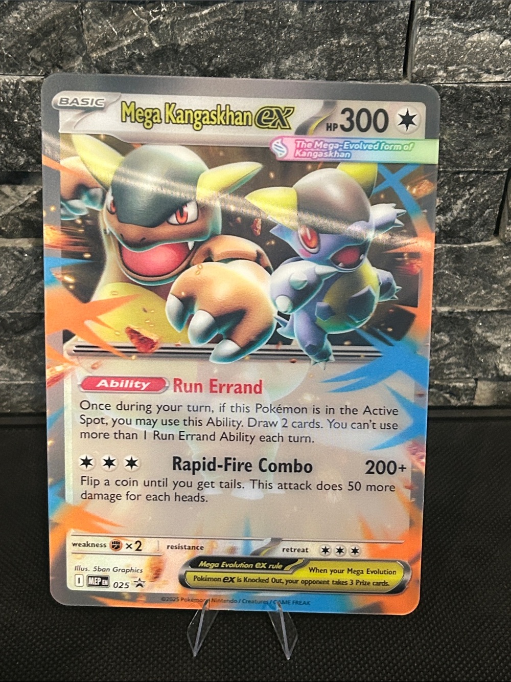 Pokemon Mega‎ Kangaskhan #025 EX Holo Jumbo Promo  Card 3D